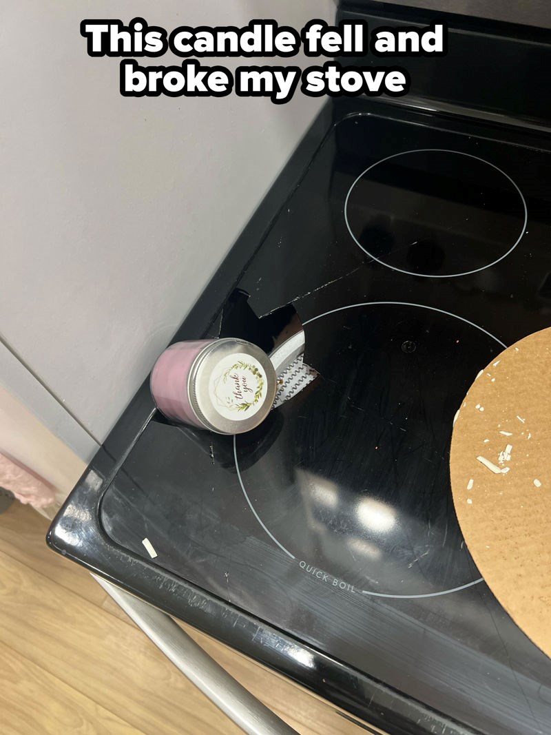 Svijeća je pala i razbila ploču