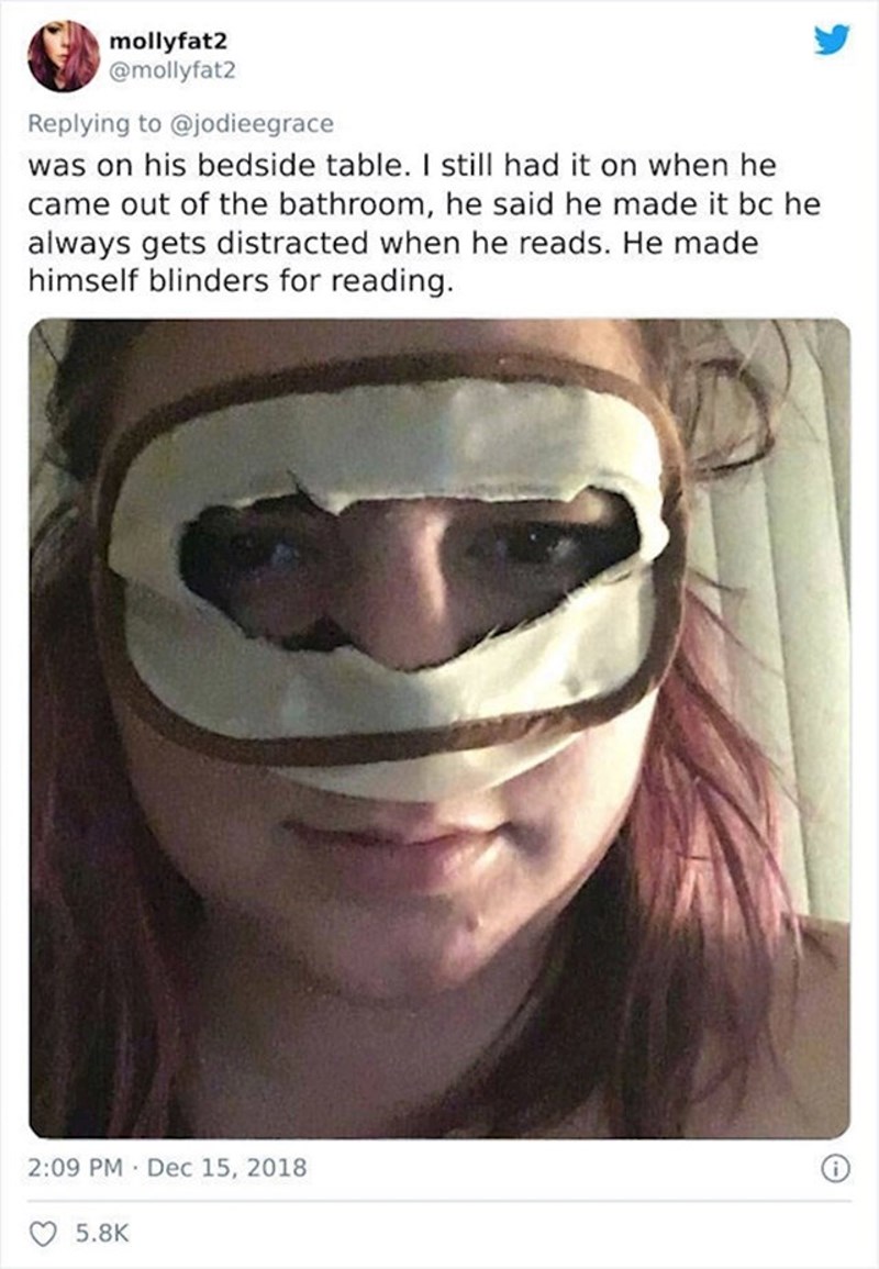 Napravio je ovo jer mu uvijek nešto odvuče pažnju dok čita