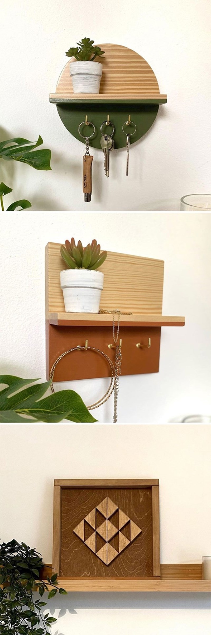 Napravila sam zidni policu za ključeve