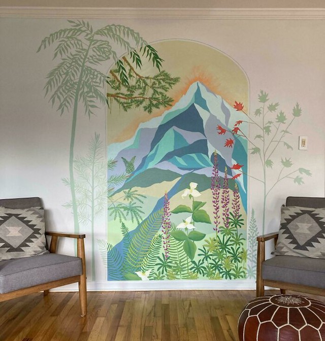 Mural planinskog pejzaža