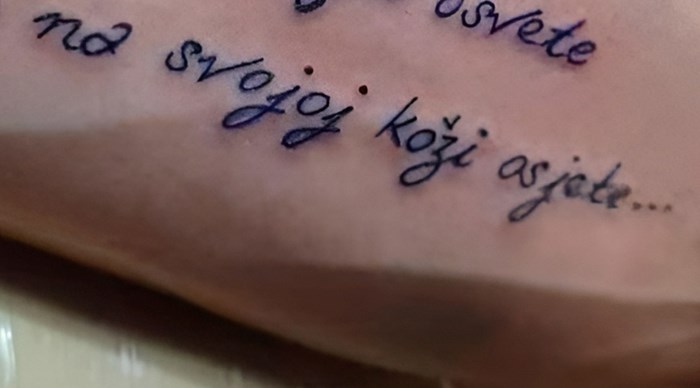 Tip je odlučio tetovirati stih popularne pjesme, ali nije primijetio grešku kojoj se svi smiju