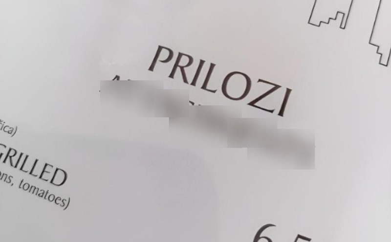 Djevojka je dobila meni u restoranu, morala ga je slikati kad je vidjela kako su preveli priloge