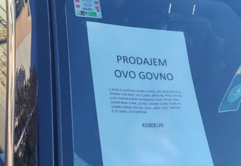 Tip je odlučio prodati auto neobičnim oglasom, ljudi pišu da je ovo najbolje što su ikad pročitali
