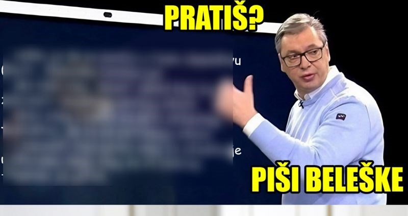 Masovno se dijeli ovaj meme Vučića kako drži predavanje Plenkoviću, urnebesan je!