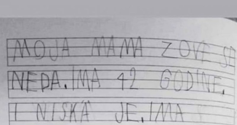 U školi je dobio zadatak da opiše svoju majku, sve je bilo dobro do detalja s tatom :D