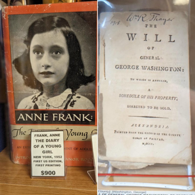 U antikvarijatu je našao prvo izdanje Dnevnika Anne Frank i oporuku Georgea Washingtona