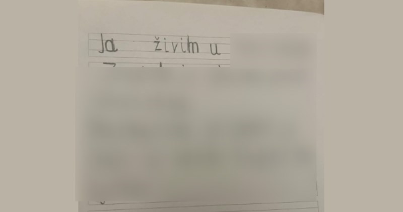 Dječak iz Imotskog je morao napisati gdje živi. Učiteljica se vjerojatno još uvijek negdje smije