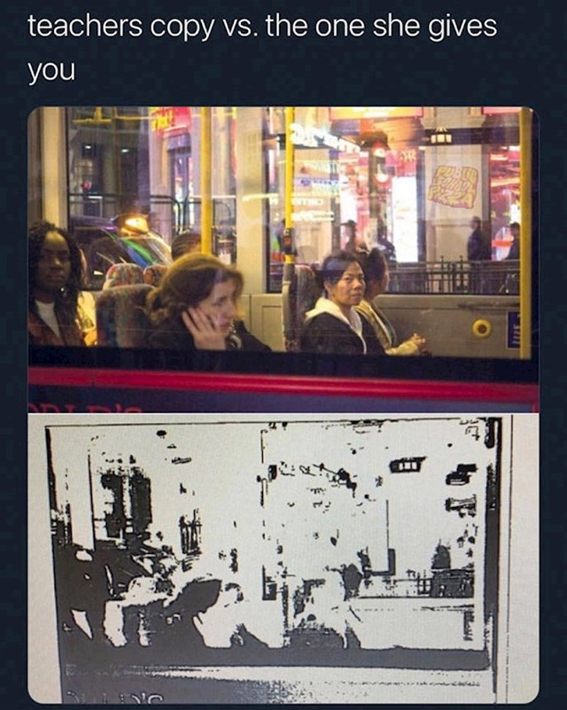 Kad bi učiteljica podijelila zadatke, a na papiru se ništa ne vidi