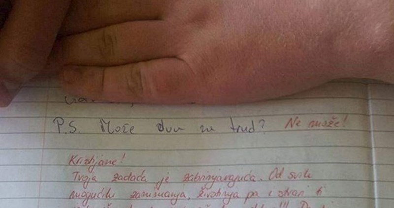 "Htio bih se probuditi kao..." Profesorica je bila šokirana školskom zadaćom ovog učenika