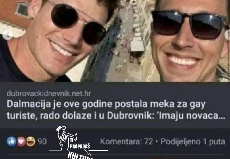 Portal je objavio vijest da u Dalmaciji ima nikad više gay turista, prvi komentar je apsolutni hit