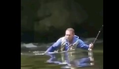 Žena iz BiH komentira muža kako je zapeo u rijeci dok peca, video je svjetski hit