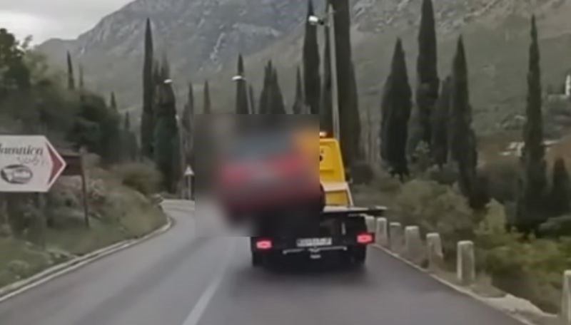 Snimka iz Hrvatske je hit u regiji, ljudi ne vjeruju kako je vučna služba ukrcala automobil