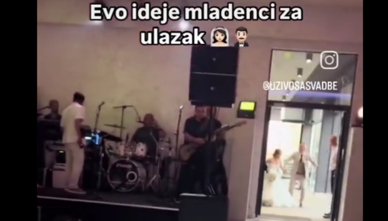 Mladenci iz Imotskog osvojili su internet svojim ulaskom u salu, video je legendaran!
