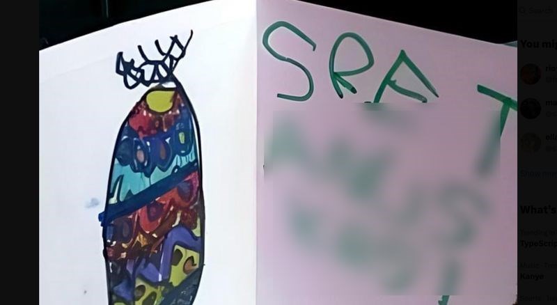 Dječak je napravio čestitku za Uskrs, roditeljima je došlo loše kad su vidjeli što piše