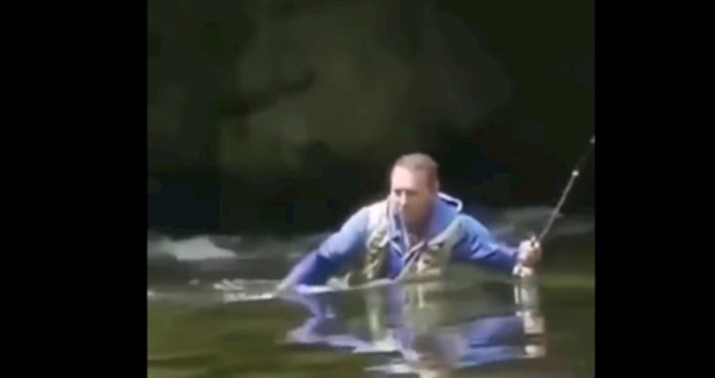 Žena iz BiH komentira muža kako je zapeo u rijeci dok peca, video je svjetski hit