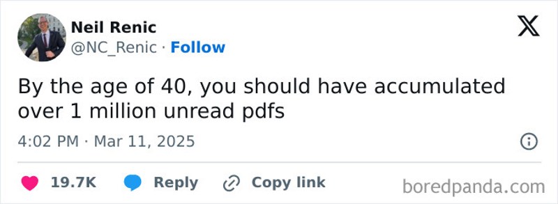 Kad napuniš 40, već bi trebao imati milijun spremljenih i nepročitanih PDF-ova