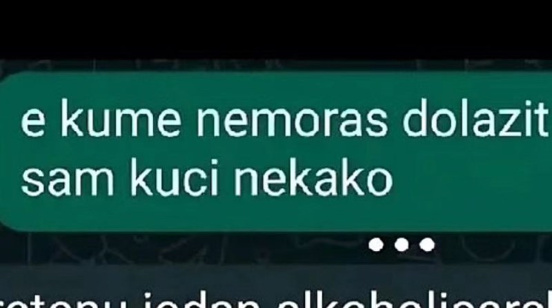 Tip je kumu poslao poruku da ga ipak ne treba voziti kući, odgovor kuma je hit na Balkanu