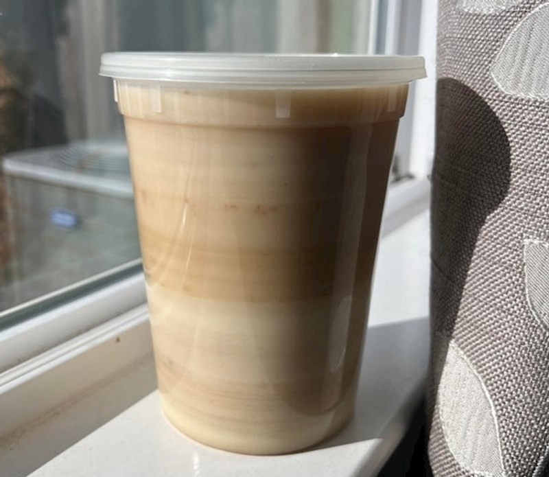 Mast, koja se nakupljala poslije pečenja slanine tijekom jedne godine, izgleda kao slasni caffe latte!