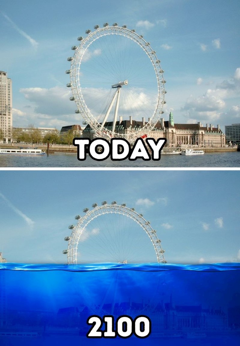 Razina mora podignut će se za oko 3 metra