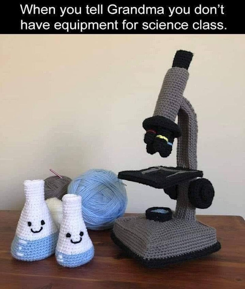 Kada baki kažeš da nemaš opremu za sat kemije