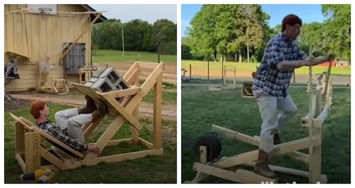 VIDEO Tip je sebi izradio teretanu od drva i betona kako bi ostao u formi tijekom lockdowna