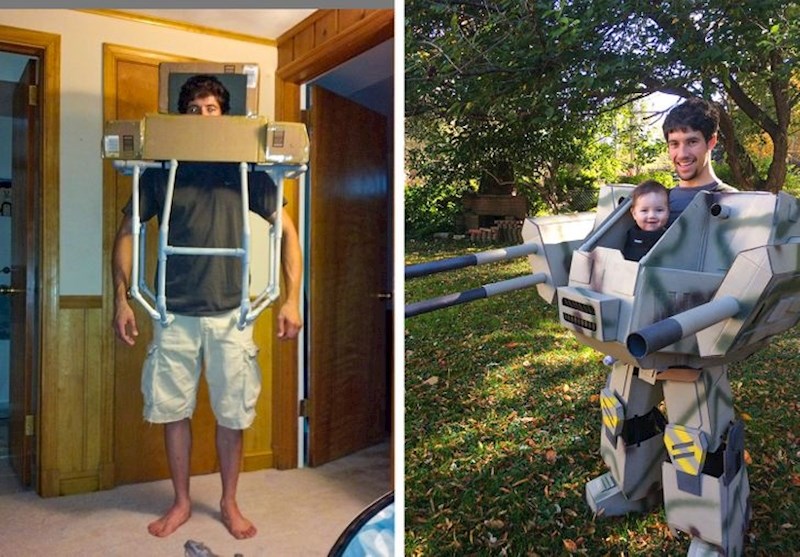 11. Tip je ovaj kostim počeo raditi prije nego je imao djete u planu. Inspiriraciju je našao u liku iz videoigre koju je igrao u srednjoj školi s mamom djeteta