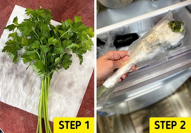 Zamotajte začinsko bilje u vlažni papirnati ubrus i stavite ga u plastičnu vrećicu, pazeći da je sav zrak izbačen iz vrećice. Bilje stavite u hladnjak i na ovaj način sigurno će sporije uvenuti!