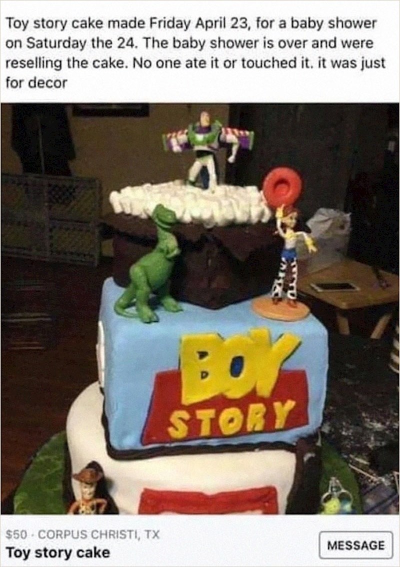 Netko prodaje netaknutu tortu s baby showera