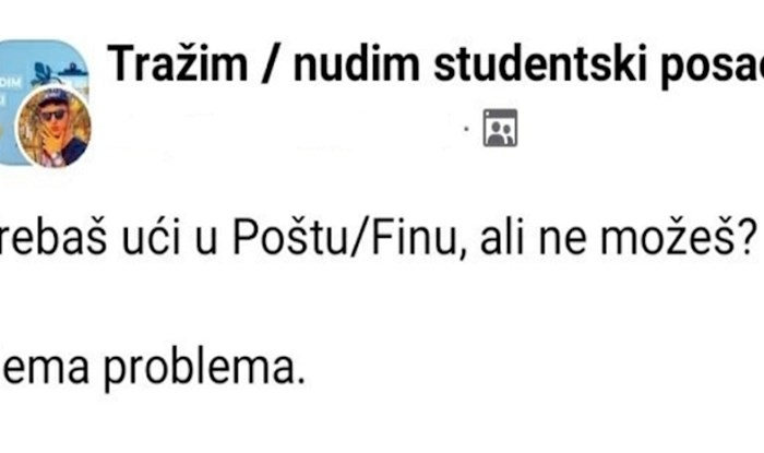 Na Fejsu se masovno šera oglas ovog studenta i odmah će vam biti jasno zašto je toliki hit!