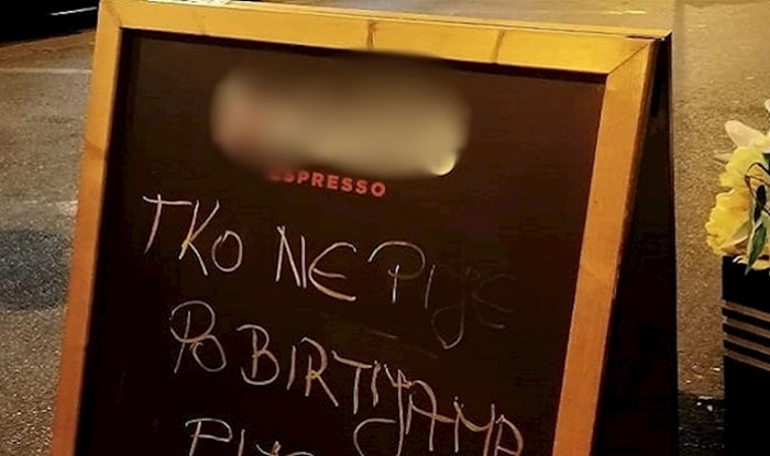 Natpis na ploči ispred jednog kafića u Zagrebu nasmijao je prolaznike. Ovako se privlače gosti