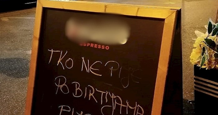 Natpis na ploči ispred jednog kafića u Zagrebu nasmijao je prolaznike. Ovako se privlače gosti