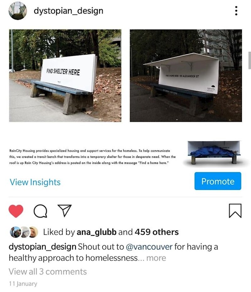 Klupe za beskućnike