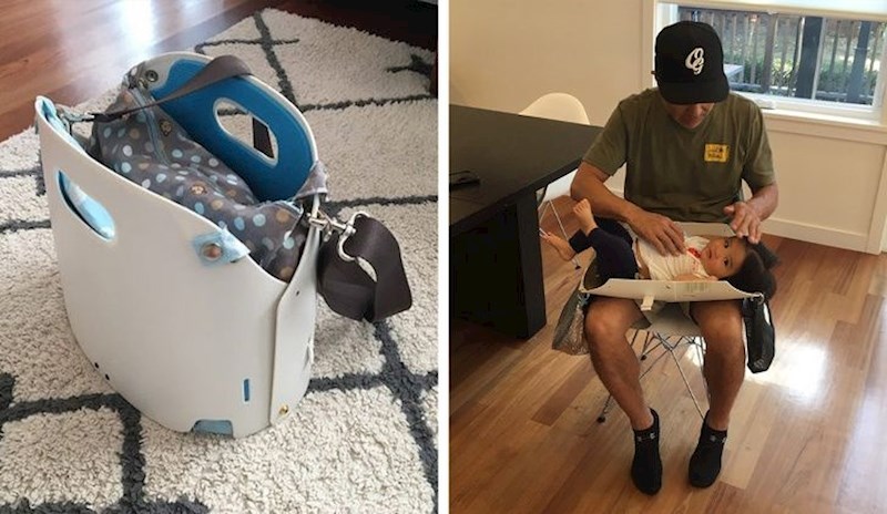 12. Tata je napravio torbu za pelene koja je ujedno i stalak za mijenjanje