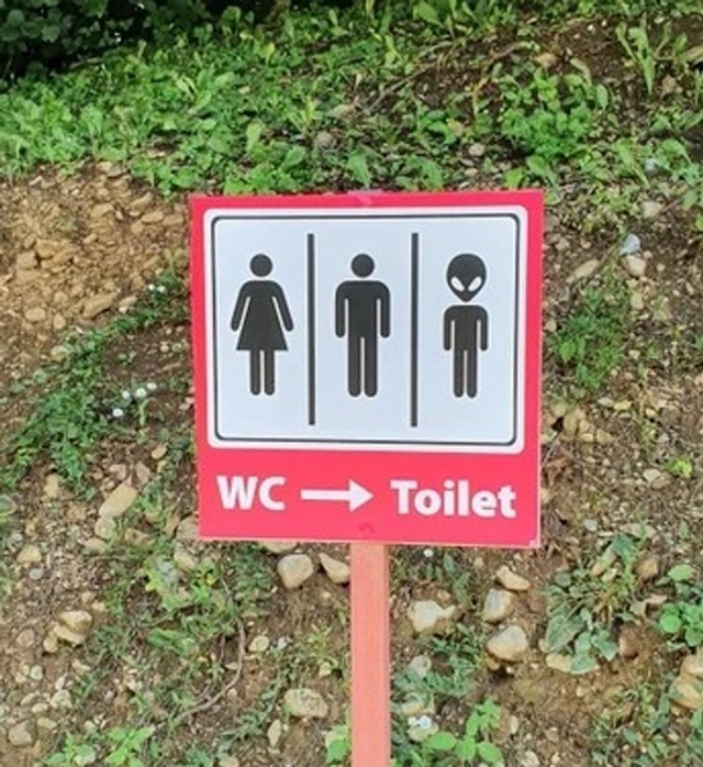 Ovo je znak za WC kod piramida u Bosni!