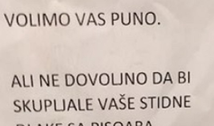 Obavijest iz jednog WC-a na prvu će vas zgroziti, ali zadnja rečenica će vas nasmijati do suza