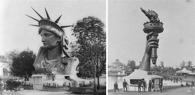 Kip slobode na velikoj Svjetskoj izložbi u Parizu 1878. godine, prije nego je brodovima otpremljen za SAD kao dar Amerikancima povodom 100. obljetnice neovisnosti njihove države