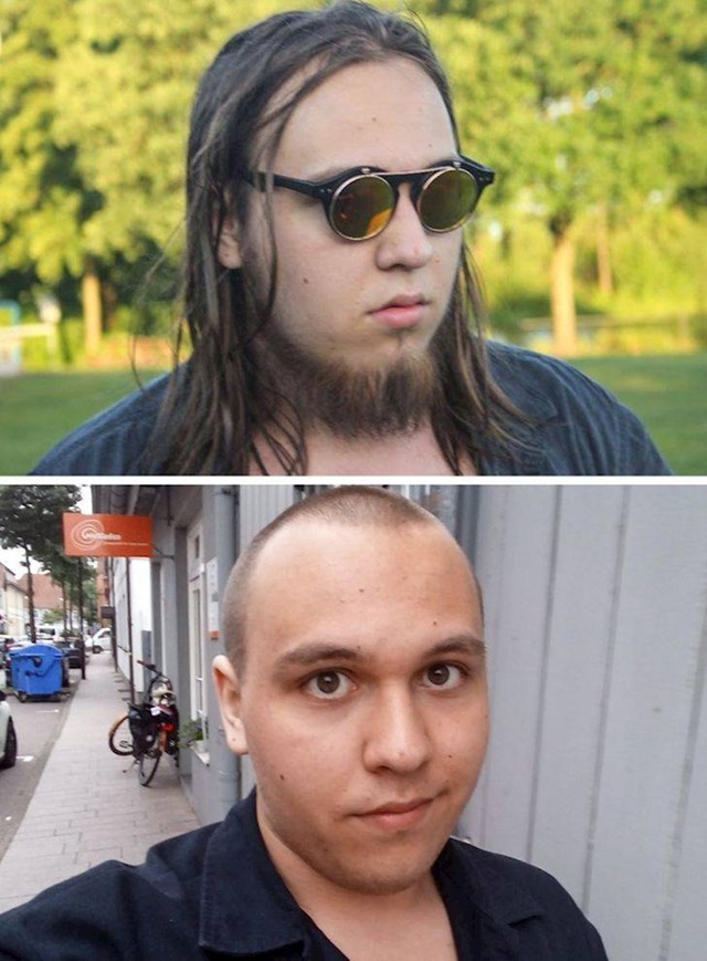 16-godišnjak prije i poslije odlaska frizeru!