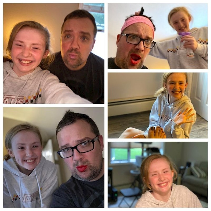 "Dugo sam se trudio popraviti odnos s kćerkom nakon razvoda. Onda sam joj dopustio da vježba šminkati na meni. Pogledajte samo taj osmijeh!"