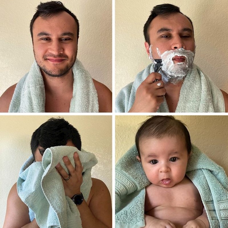 "Cijelu trudnoću čekam da napravim ovu fotku muža i sina"