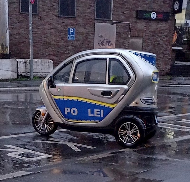Policijska trokolica fotkana u Njemačkoj