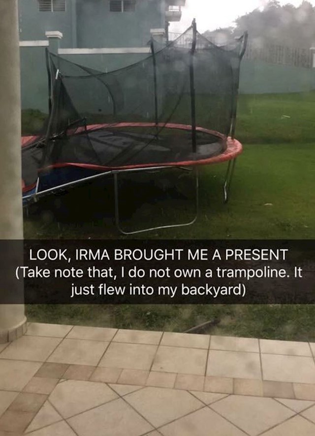 Uragan mi poklonio trampolin