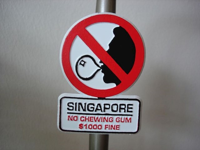 Ako planirate posjetiti Singapur, bolje da zaboravite na žvakaće gume