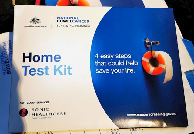 Kada stanovnik Australije navrši 50 godina, vlada mu pošalje ovaj paket za detekciju raka crijeva