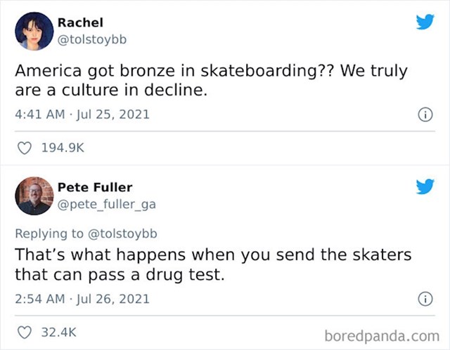 5. Zašto SAD nije osvojio srebro ili zlato u skateboardingu? Jer šalju skatere koji mogu proći testove na droge!