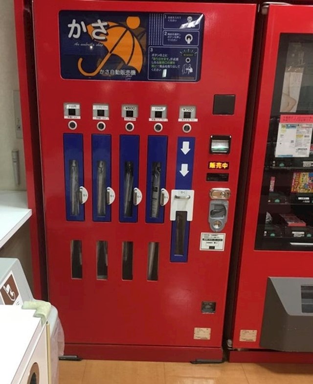 U Japanu postoji automat za prodaju kišobrana!