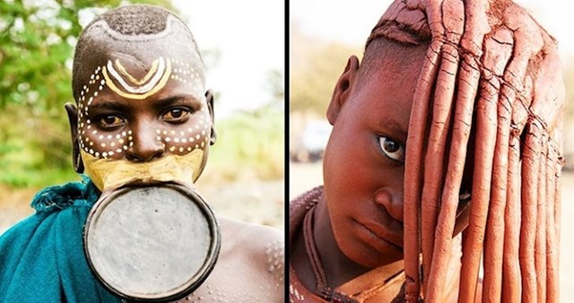 Izdužena usta i crvenkasta kože- plemena Mursi, Himba i Suri