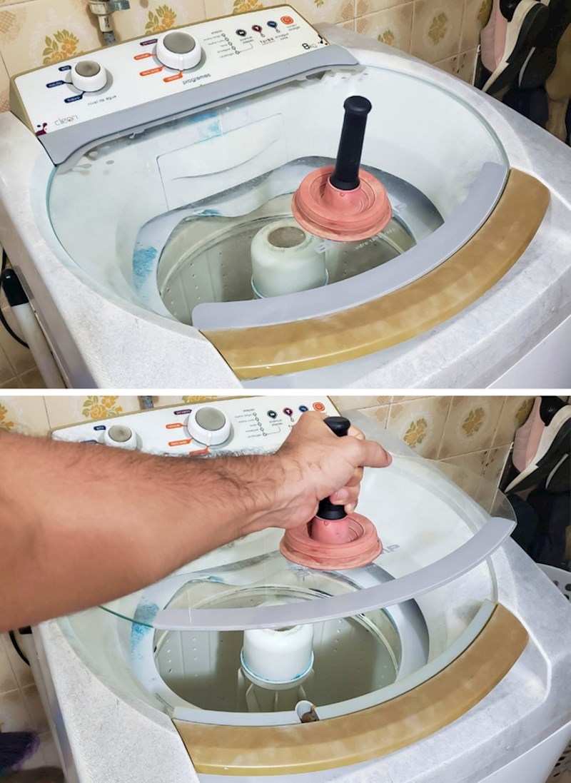 Razbila sam poklopac perilice. Muž je popravio stanje