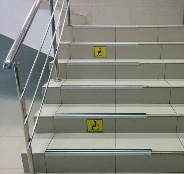 15. Dio stubišta je, navodno, pristupačan ljudima u invalidskim kolicima