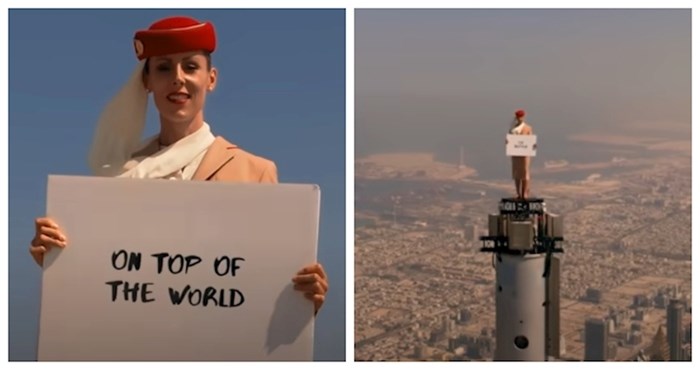 Snimili su reklamu na vrhu Burj Khalife, i ne, nije montaža- cijeli set je bio na 828 metara visine!