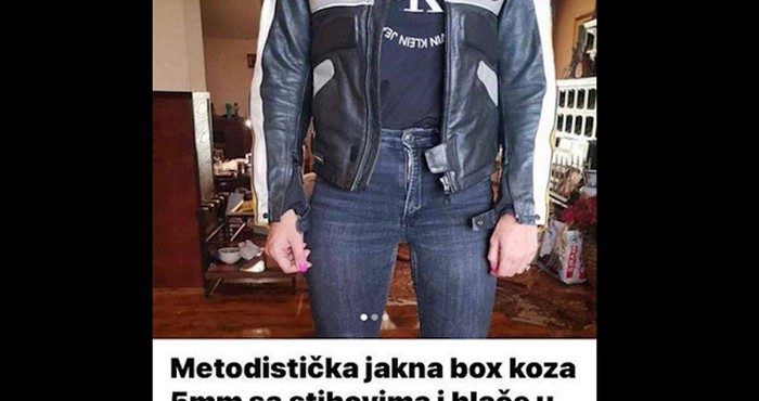 Osoba prodaje motorističku jaknu, oglas je teški hit jer je nemoguće prebrojati sve greške u njemu
